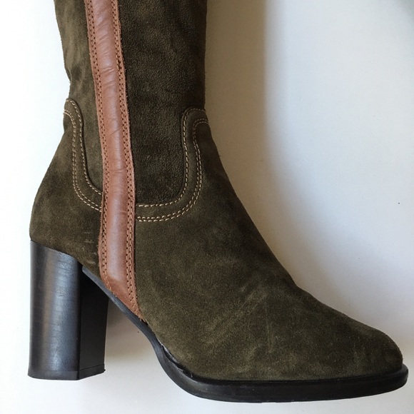 Fabianelli EU 36 Green Suede High Boots - Picture 10 of 16